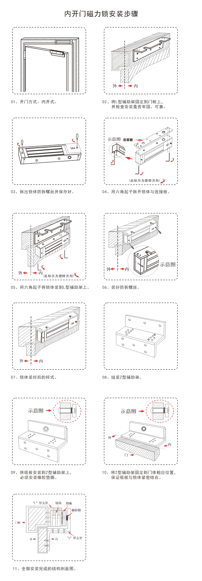 內開門磁力鎖安裝方法,門禁磁力鎖內開安裝方法 內開門磁力鎖安裝方法,門禁磁力鎖內開安裝方法