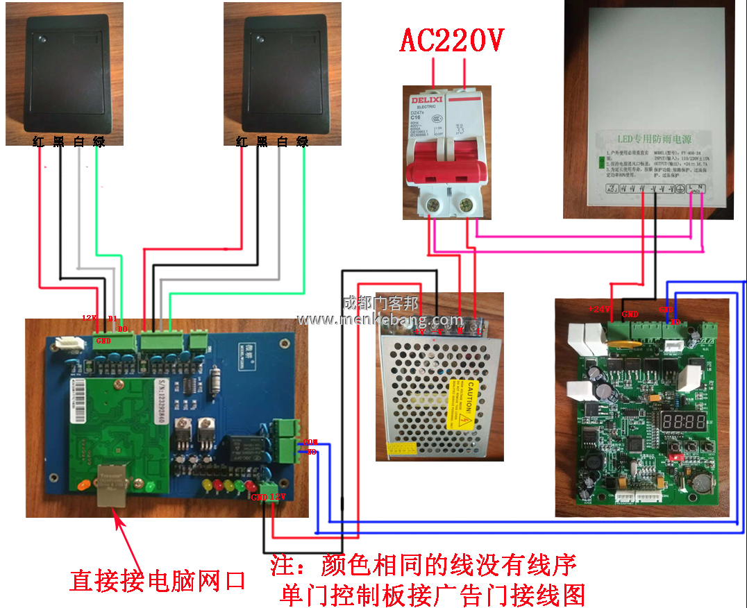 廣告門控制器接線圖 廣告門控制器接線圖
