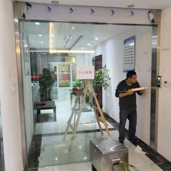 門禁自動門安裝案例，辦公室門禁自動門